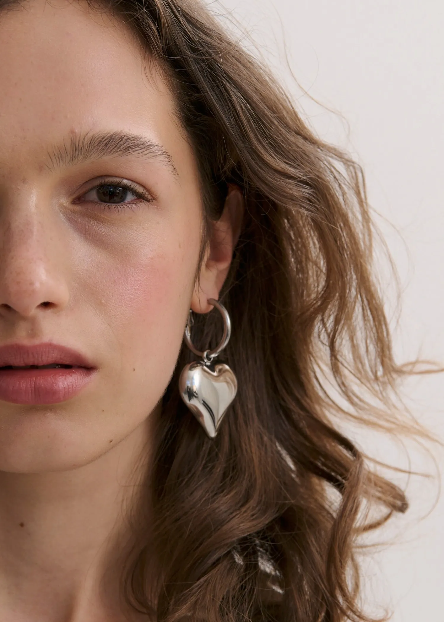Shop ANNA ROSSI HEART HOOPS LARGE