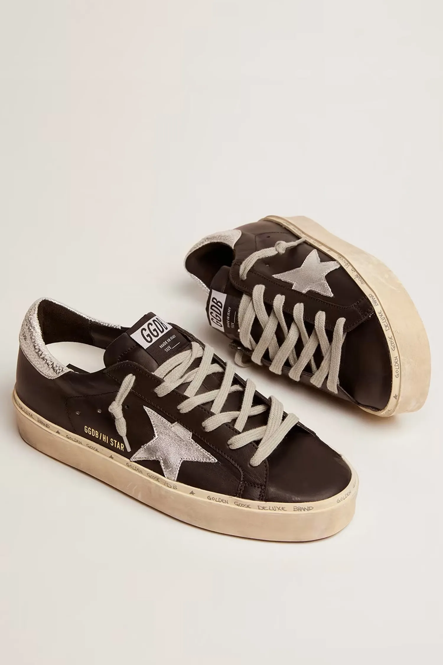 Online GOLDEN GOOSE HI STAR SNEAKER Black/Silver