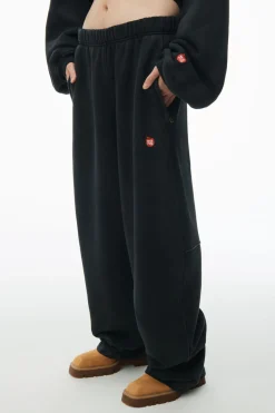 Cheap ALEXANDERWANG.T HIGH WAIST SWEATPANT W/ PIGMENT WASH + APPLE PUFF WashedJet