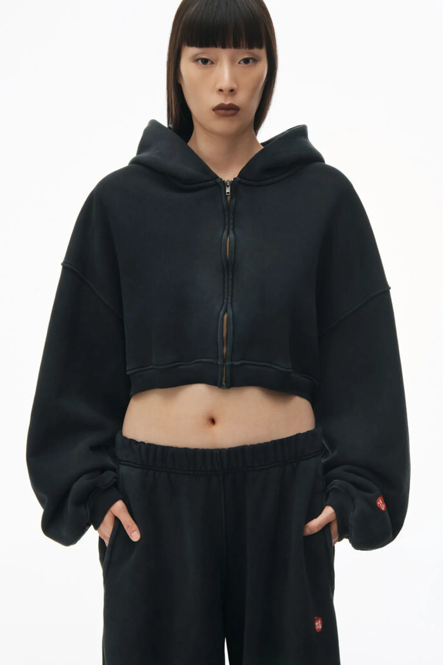 Cheap ALEXANDERWANG.T HIGH WAIST SWEATPANT W/ PIGMENT WASH + APPLE PUFF WashedJet