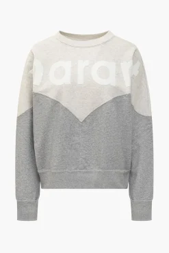 Shop ISABEL MARANT ÉTOILE HOUSTON SWEATSHIRT Ecru/Grey