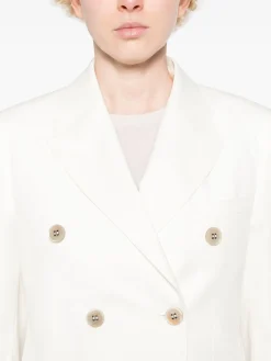 Shop GOLDEN GOOSE JOURNEY W'S BLAZER DOUBLE-BREASTED ArcticWhite