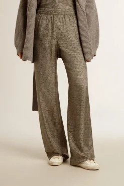 Outlet GOLDEN GOOSE JOURNEY W'S JOGGING PANTS TWILL ALLOVER PRINT