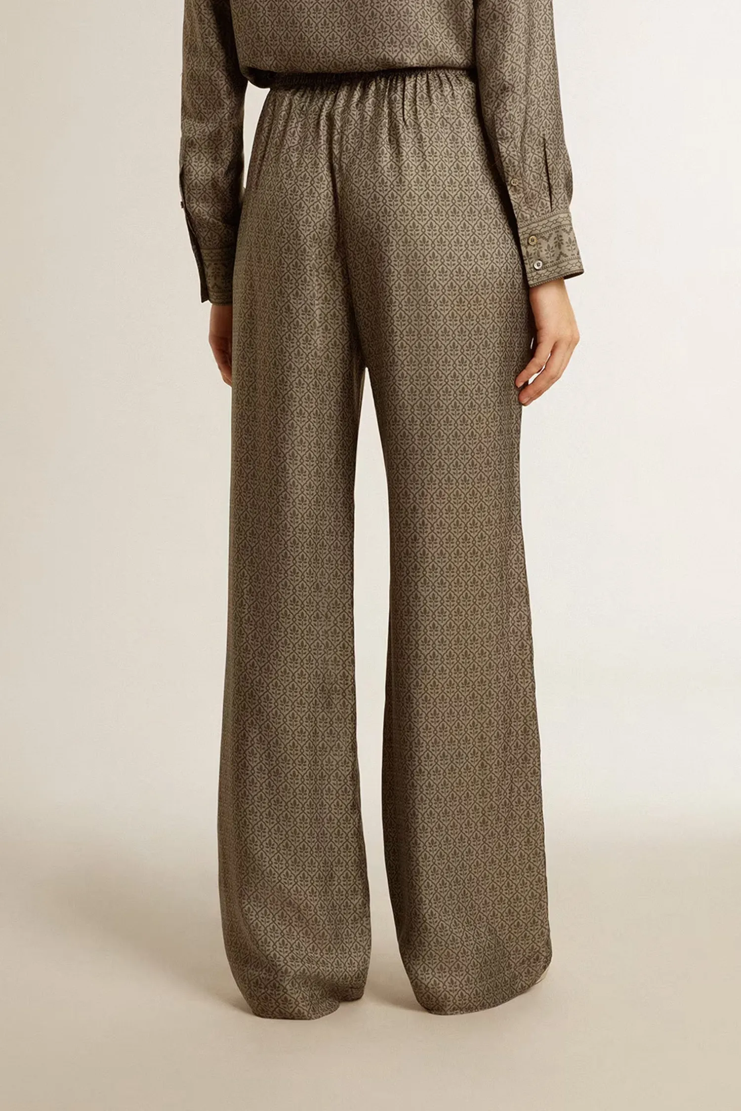 Outlet GOLDEN GOOSE JOURNEY W'S JOGGING PANTS TWILL ALLOVER PRINT