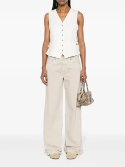 Clearance GOLDEN GOOSE JOURNEY W'S VEST ArcticWhite