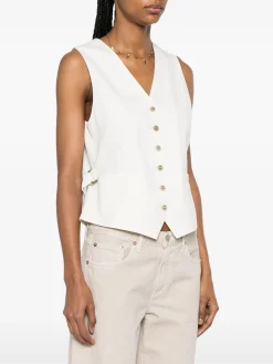 Clearance GOLDEN GOOSE JOURNEY W'S VEST ArcticWhite