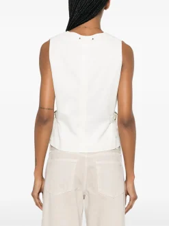 Clearance GOLDEN GOOSE JOURNEY W'S VEST ArcticWhite