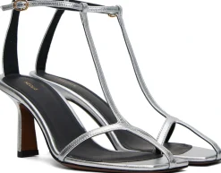 New NEOUS JUMEL LEATHER SANDALS Silver