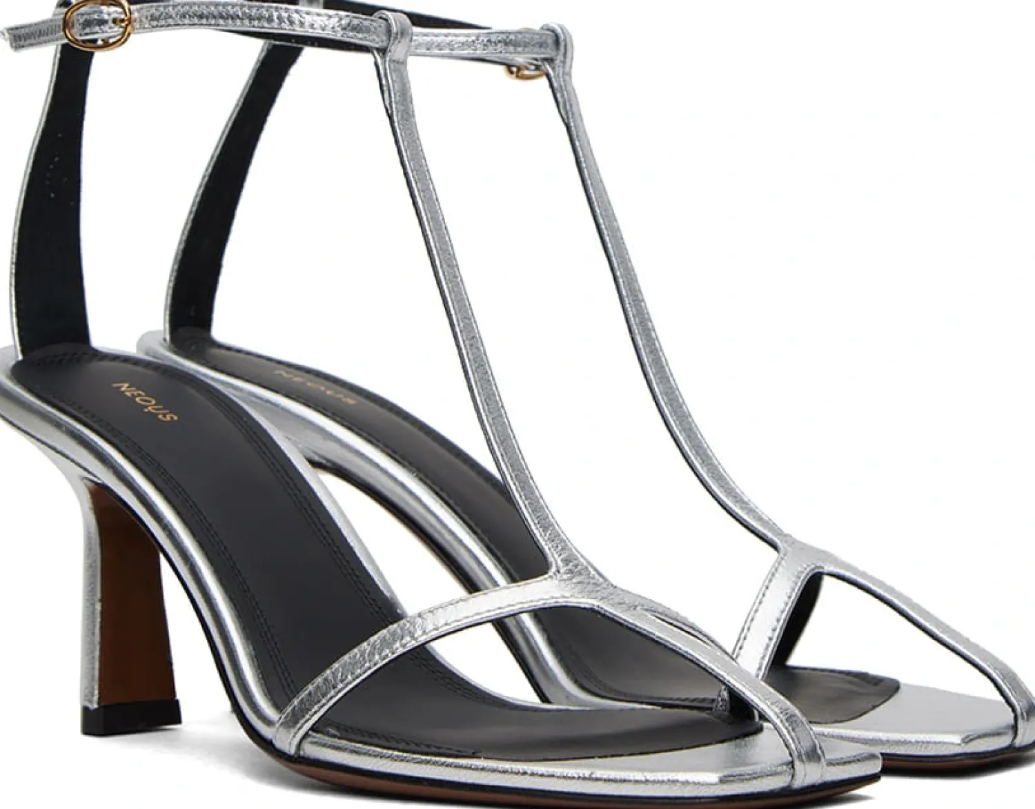 New NEOUS JUMEL LEATHER SANDALS Silver
