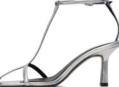 New NEOUS JUMEL LEATHER SANDALS Silver