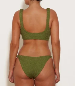 Discount HUNZA G JUNO BIKINI MetallicMoss