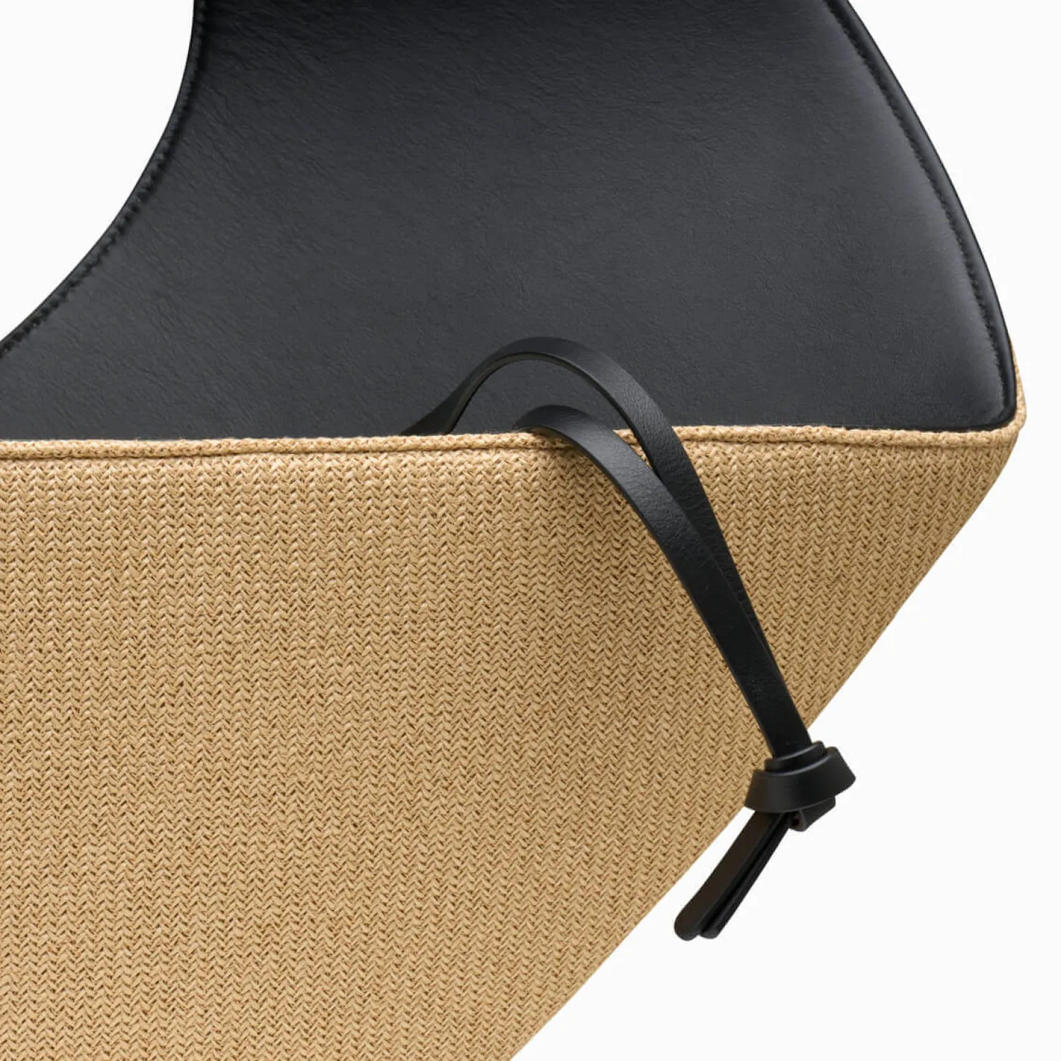 Sale NEOUS JUPITER RAFFIA SHOULDER BAG Black