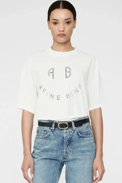 Sale ANINE BING KENT TEE SMILEY Ivory