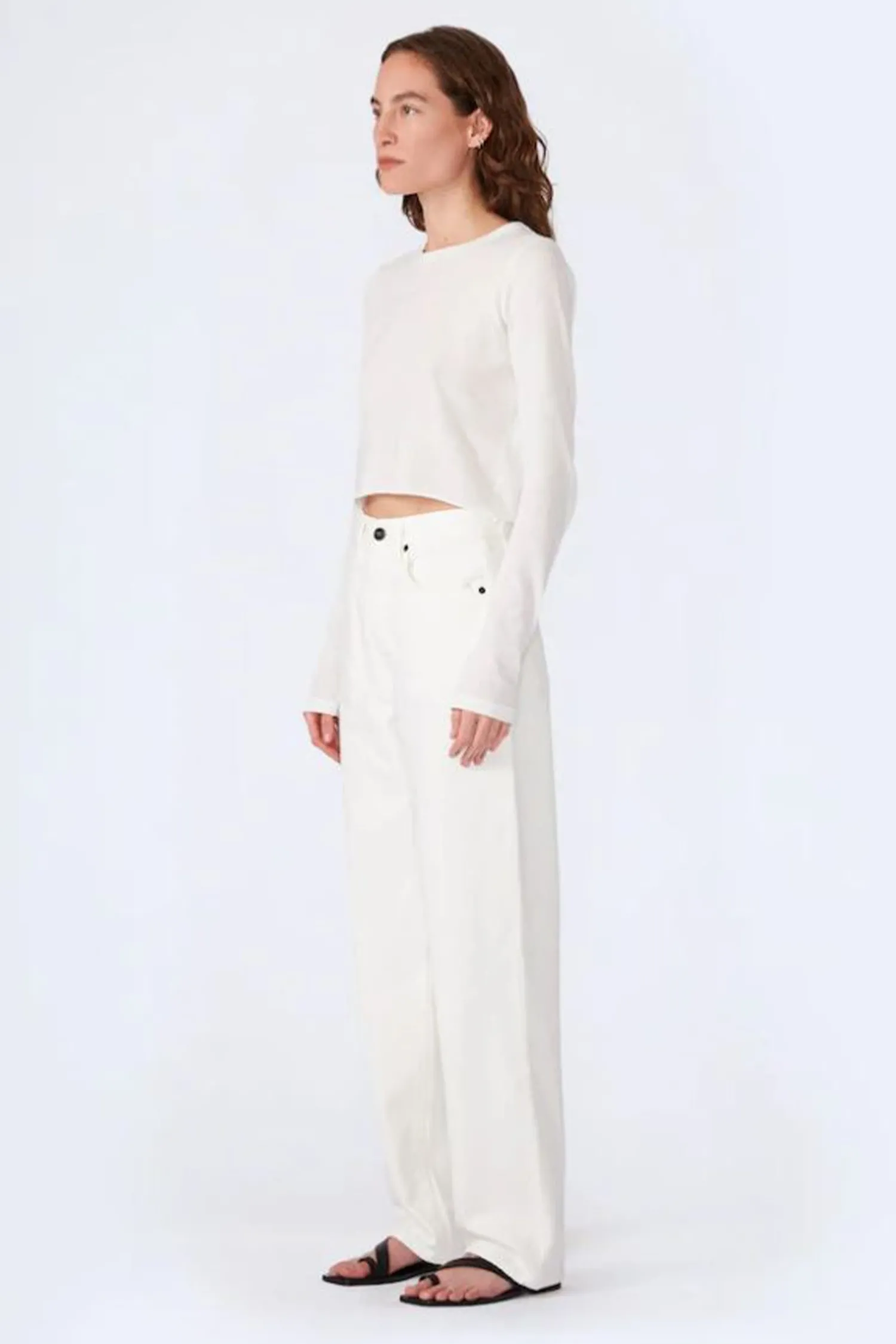 New SLVRLAKE KOKO HIGH RISE RELAXED JEAN White