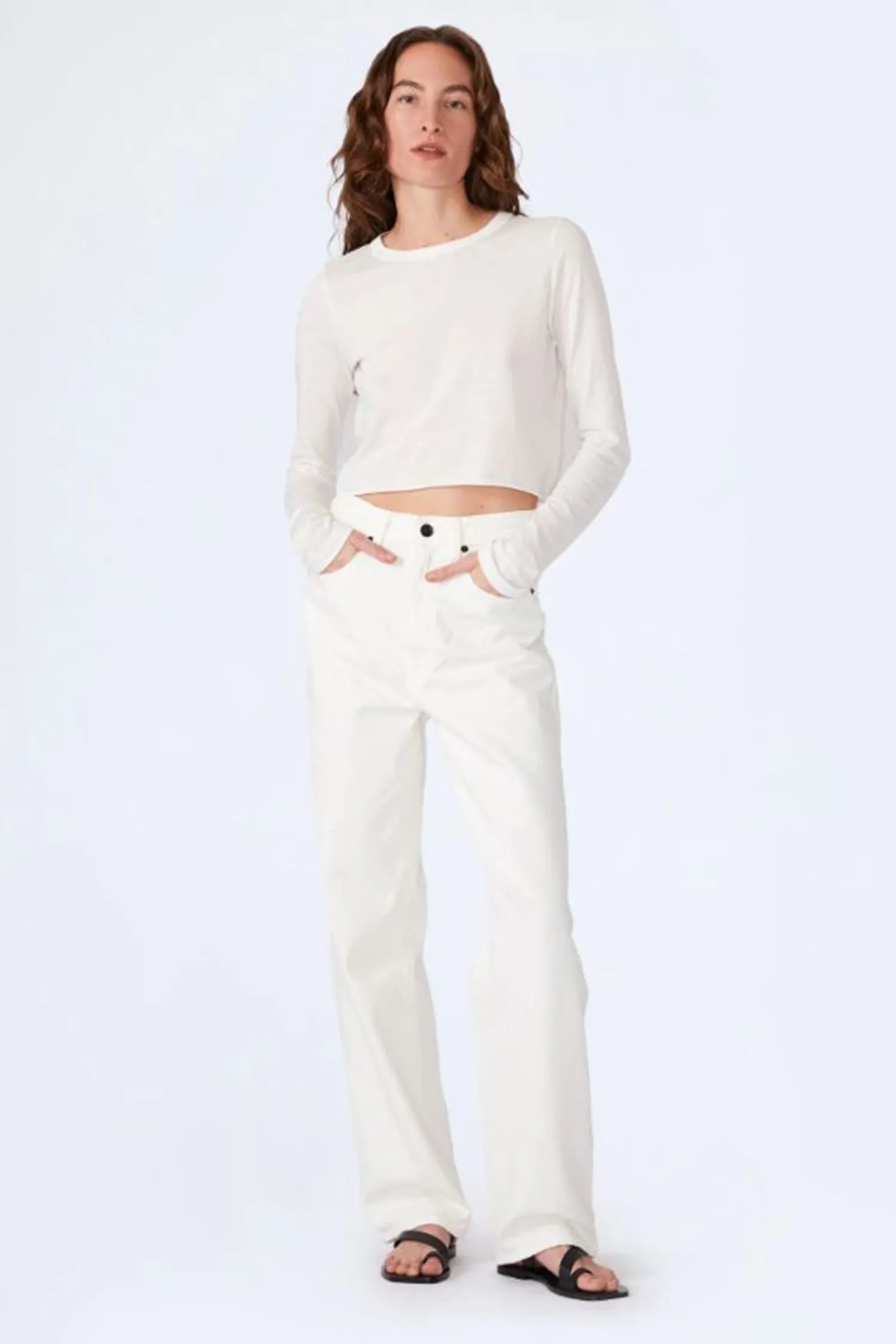 New SLVRLAKE KOKO HIGH RISE RELAXED JEAN White