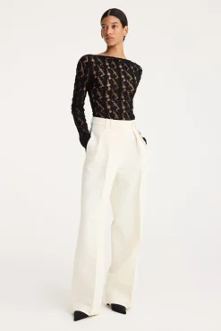 Best Sale RÓHE LACE BOAT NECK TOP