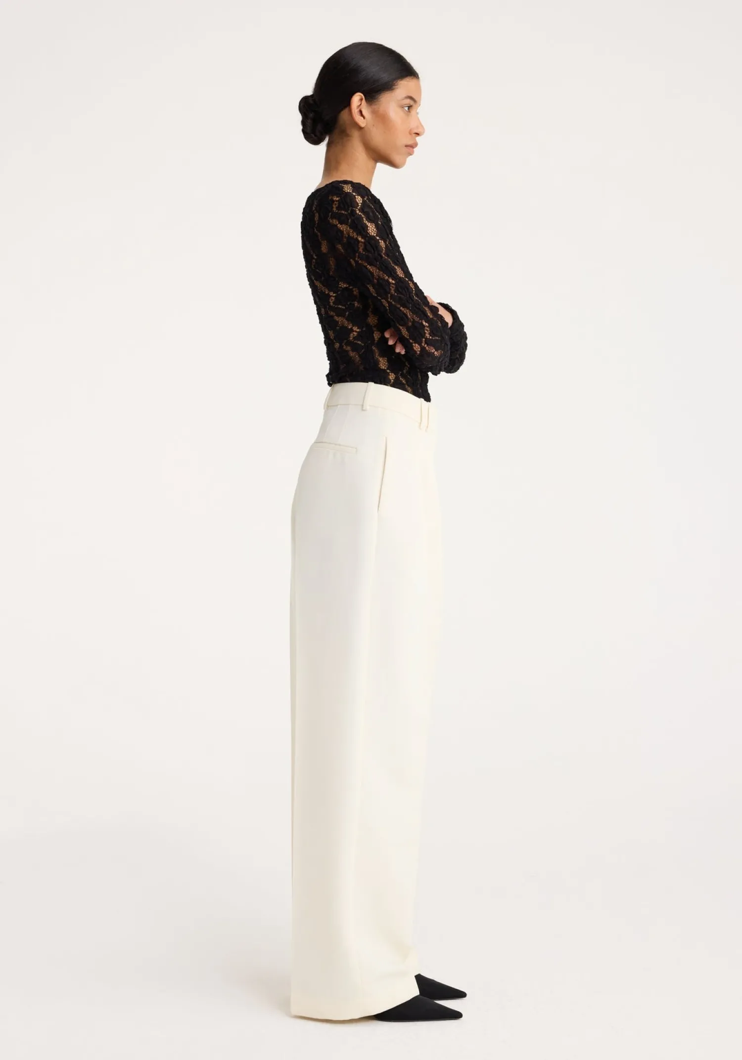Best Sale RÓHE LACE BOAT NECK TOP