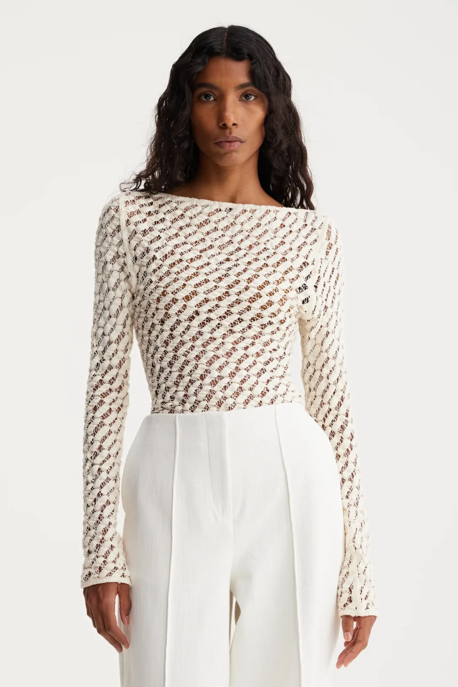 Online RÓHE LACE BOAT NECK TOP