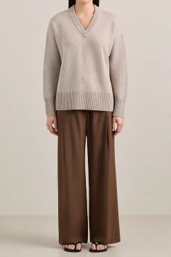 Flash Sale A.EMERY LEWIS KNIT AlmondMelange