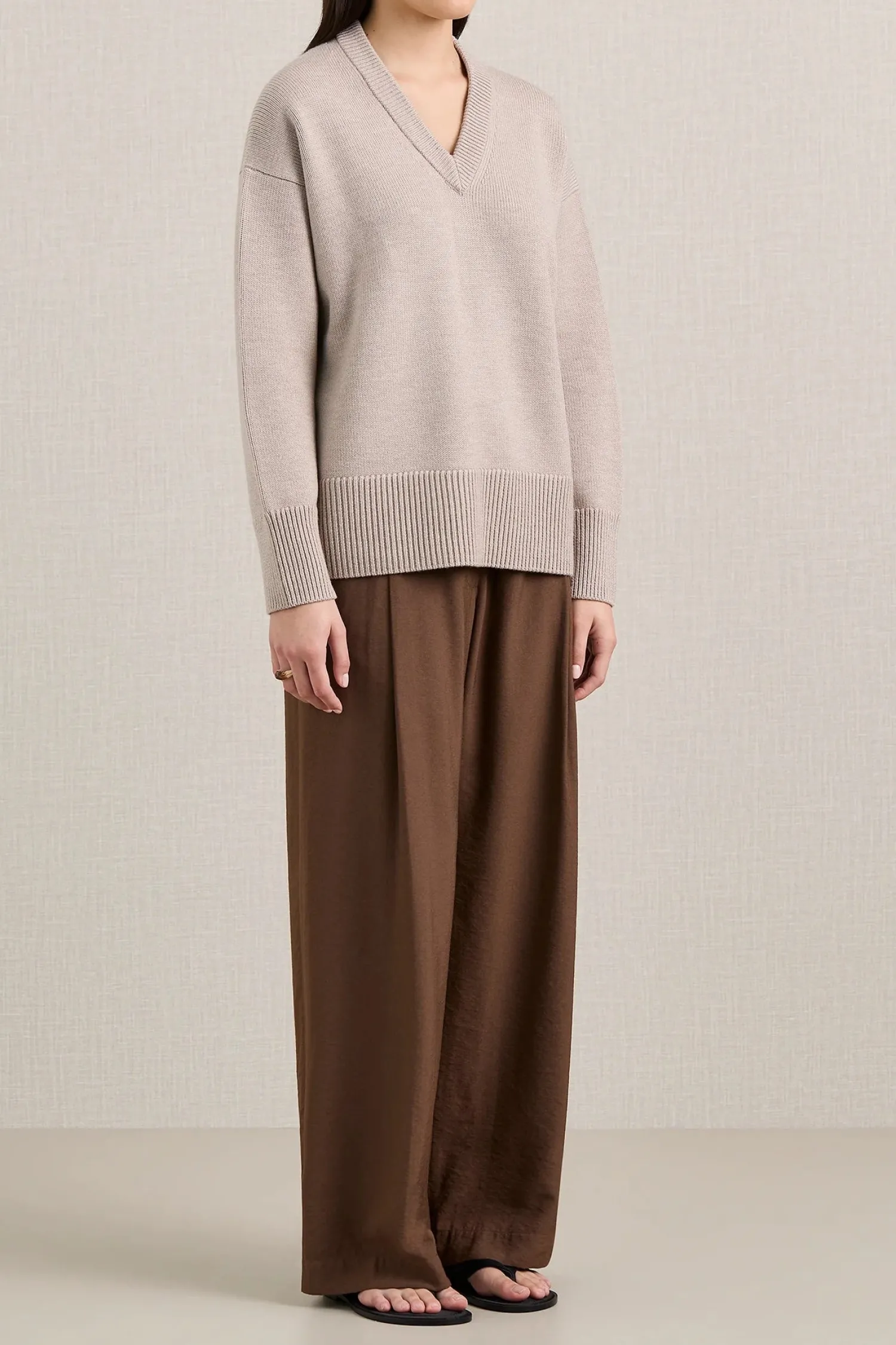 Flash Sale A.EMERY LEWIS KNIT AlmondMelange
