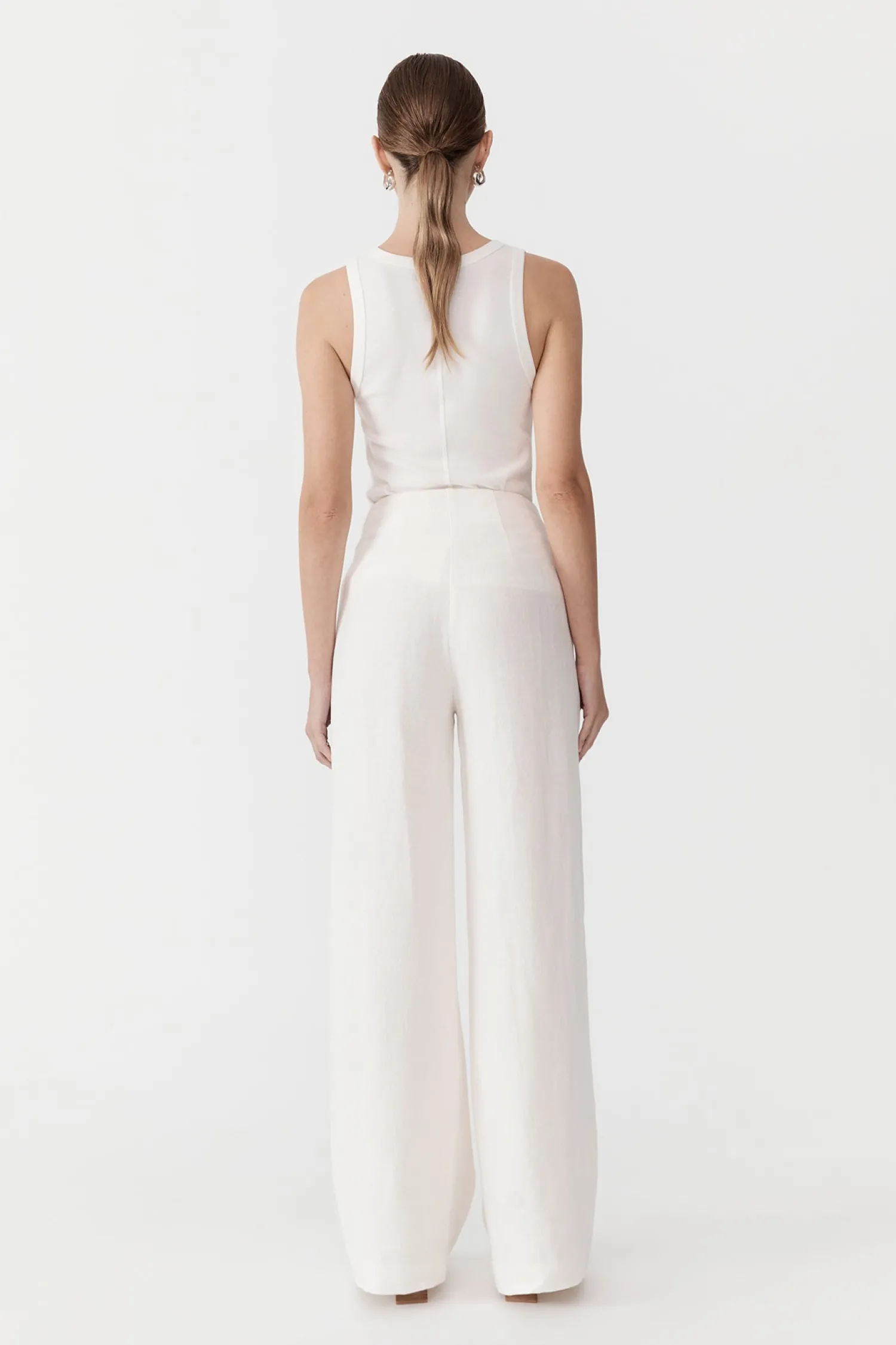 Online ST. AGNI LINEN WIDE LEG PANTS Ivory