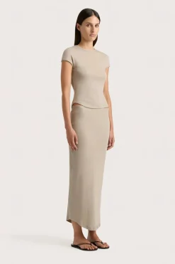 Cheap FAITHFULL THE BRAND LOIRE SKIRT Taupe