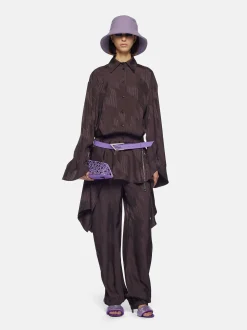 Sale THE ATTICO LONG PANTS Darkbrown