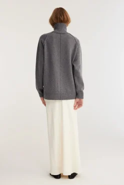 Sale RÓHE LONG SATIN SKIRT Cream