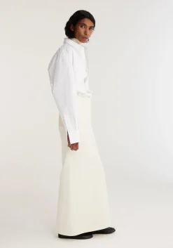 Online RÓHE LONG WOOL SKIRT Ivory