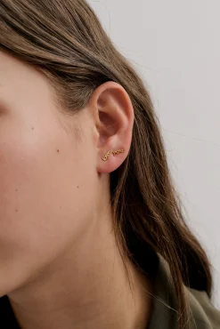 Cheap ANNA ROSSI LOVE YOU STUDS Gold