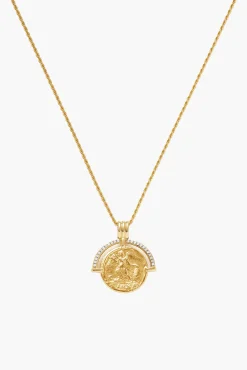 Fashion MISSOMA LUCY WILLIAMS ENGRAVABLE FORTUNA ARC COIN PENDANT NECKLACE