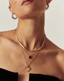 Fashion MISSOMA LUCY WILLIAMS ENGRAVABLE FORTUNA ARC COIN PENDANT NECKLACE