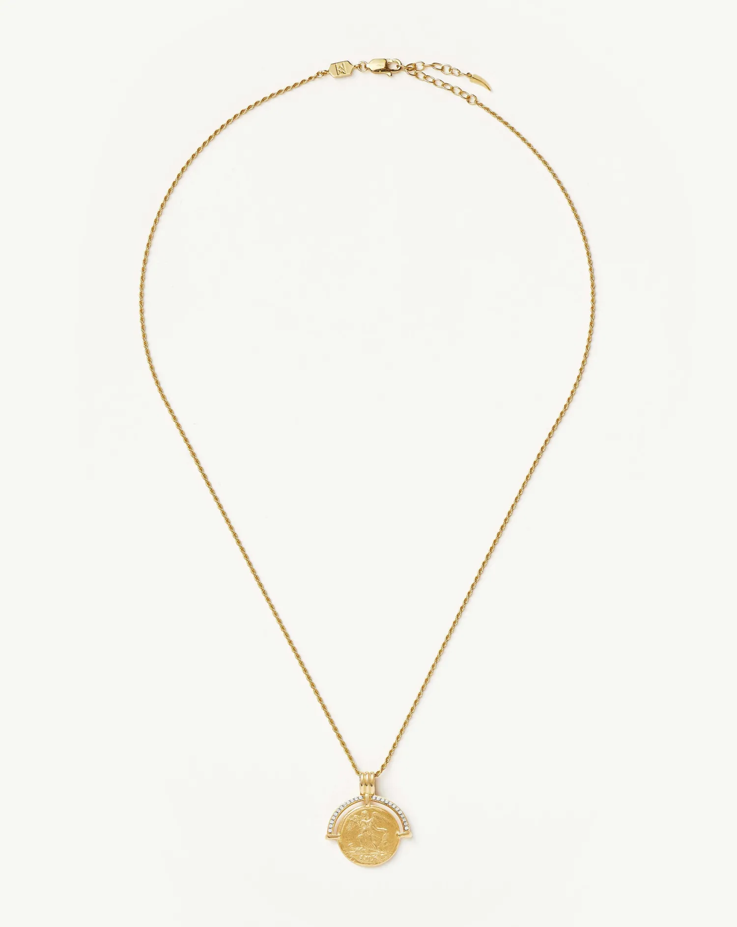 Fashion MISSOMA LUCY WILLIAMS ENGRAVABLE FORTUNA ARC COIN PENDANT NECKLACE