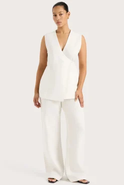 Fashion FAITHFULL THE BRAND LULEA WRAP VEST White