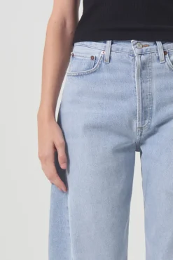 Shop AGOLDE LUNA HIGH RISE PIECED JEAN