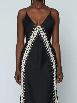 Best WYNN HAMLYN MACRAMÉ MAXI DRESS Black
