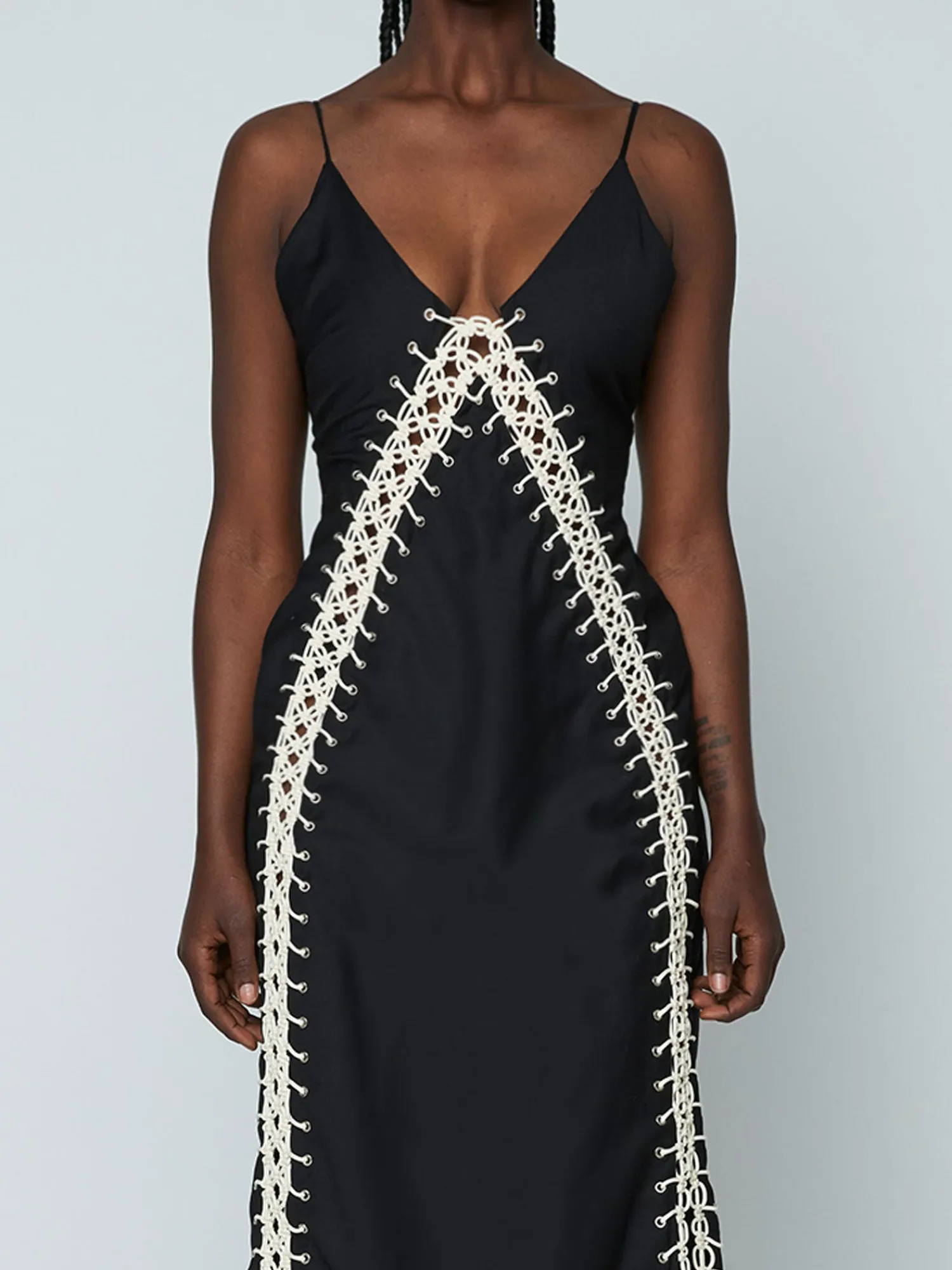 Best WYNN HAMLYN MACRAMÉ MAXI DRESS Black