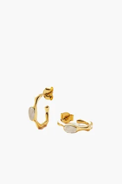 Clearance MISSOMA MAGMA GEMSTONE SMALL HOOP EARRINGS