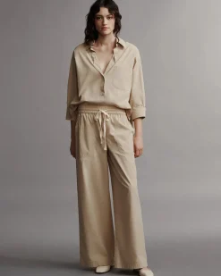 Shop TWP MAIN STREET COTTON PANT Sandstone