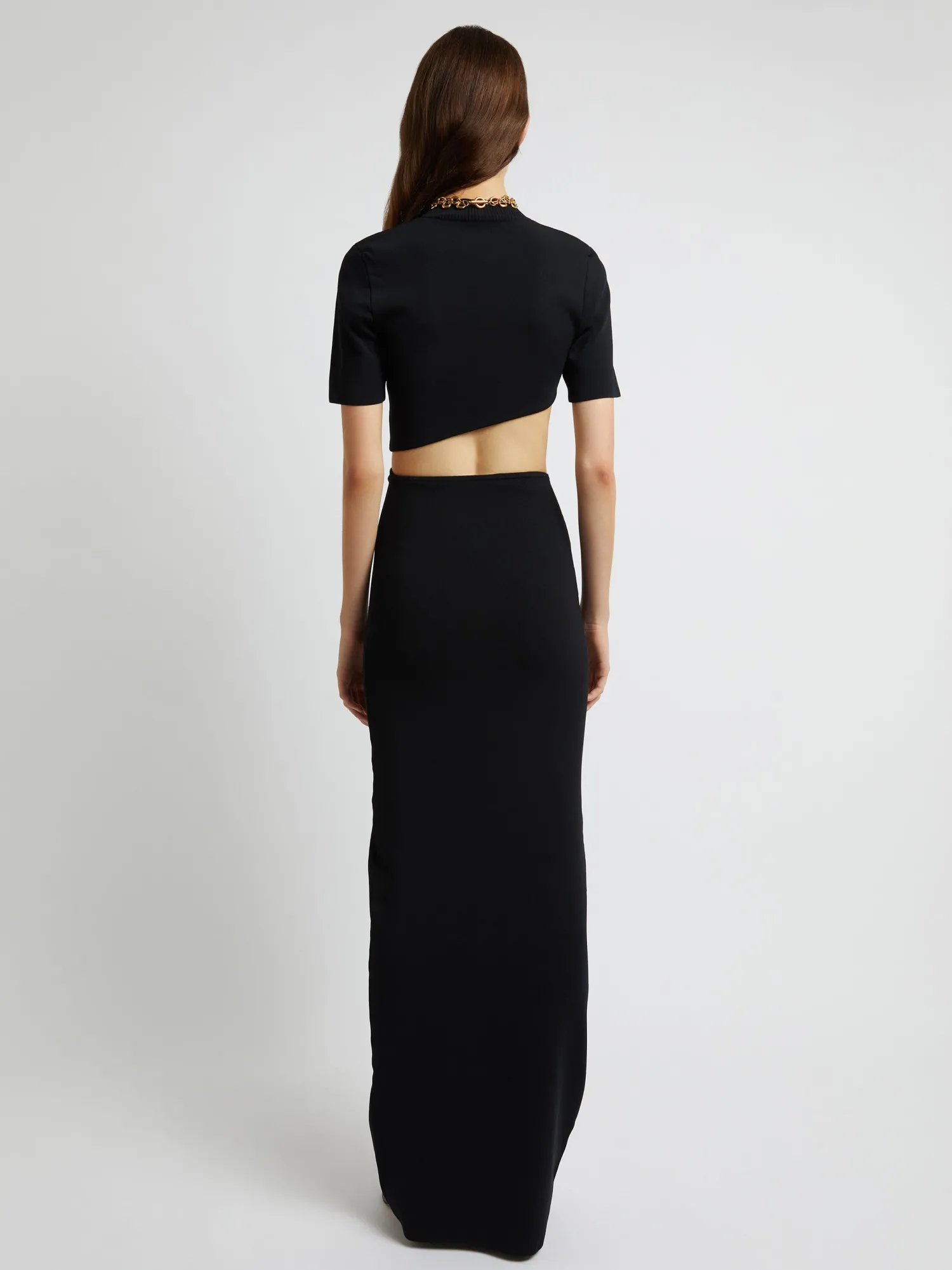 New CHRISTOPHER ESBER MAPARADITA COLUMN SKIRT Black