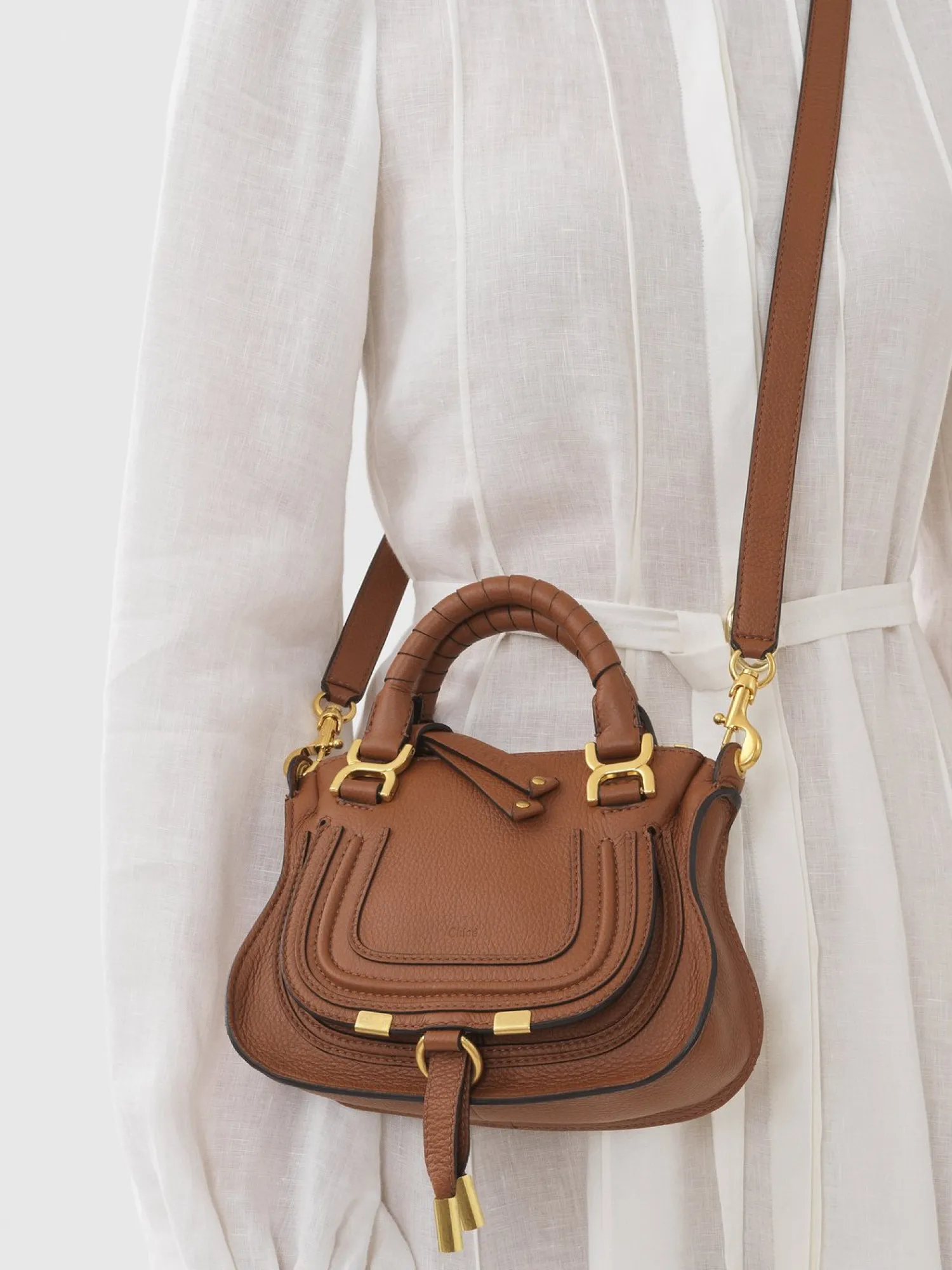 Cheap CHLOÉ MARCIE MINI DOUBLE CARRY BAG
