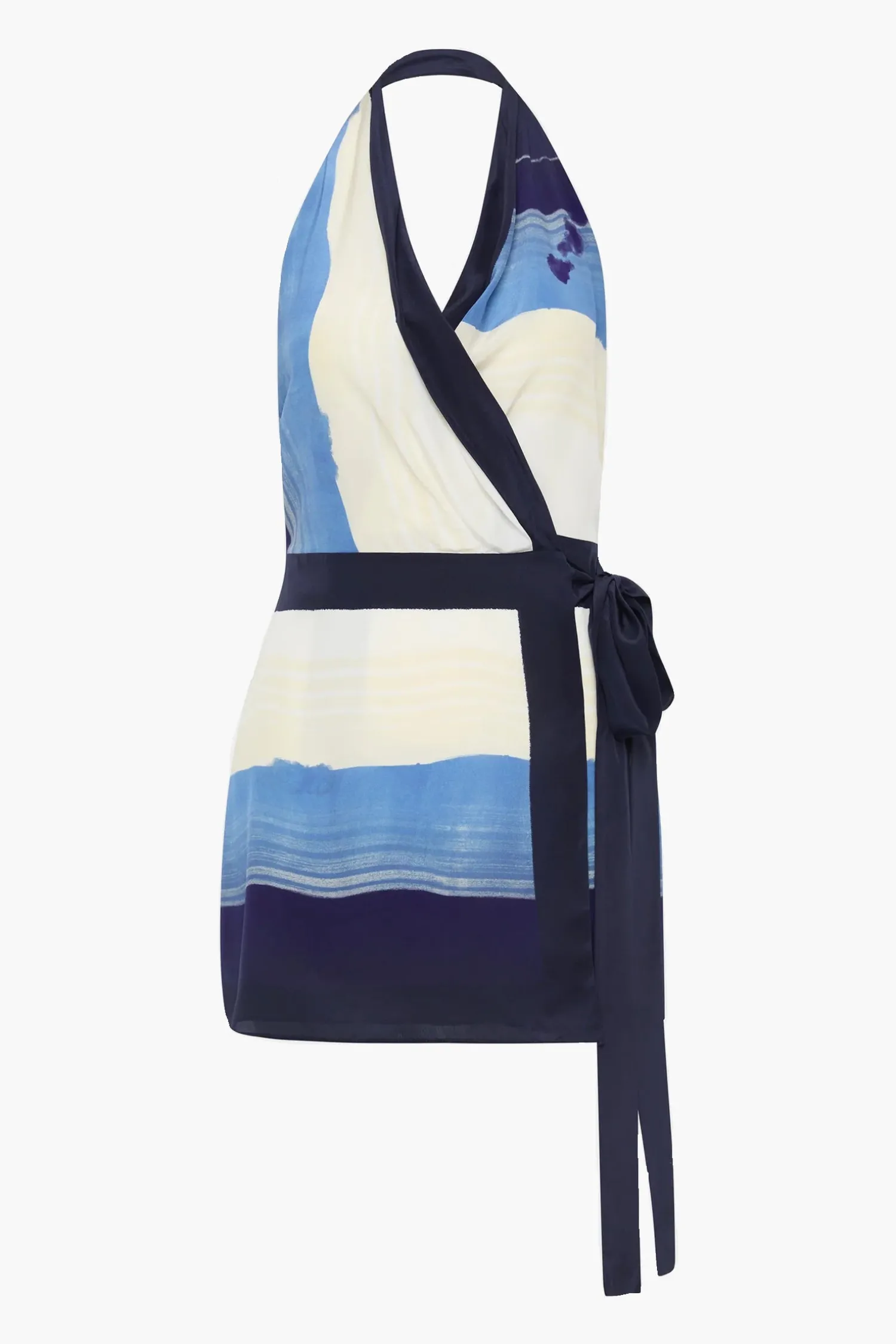 Clearance SIR MARINER WRAP HALTER MINI DRESS