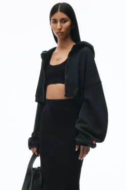 Fashion ALEXANDERWANG.T MAXI SKIRT WITH EMBOSSED LOGO