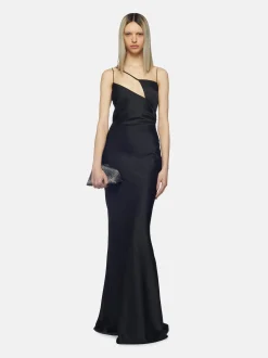 Online THE ATTICO MELVA LONG DRESS Black