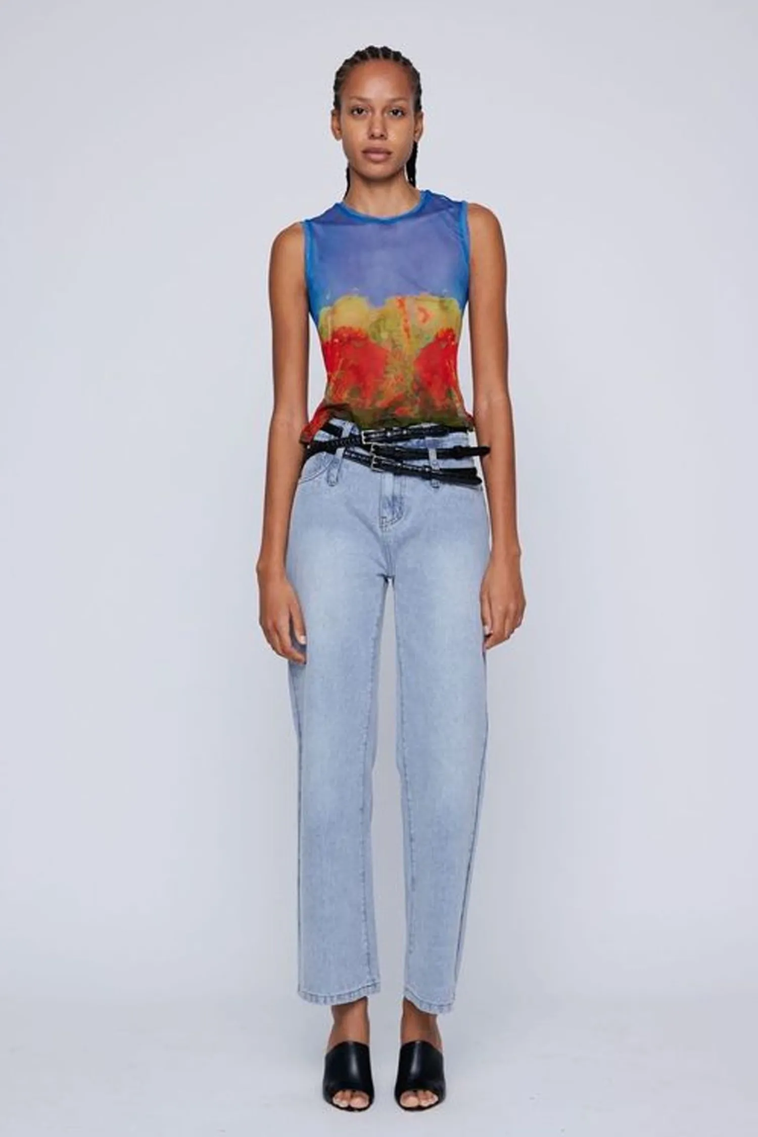 Fashion WYNN HAMLYN MESH TANK RoseField