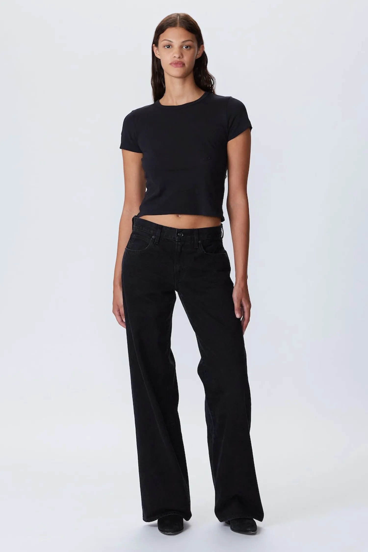 Online SLVRLAKE MICA LOW RISE WIDE LEG JEAN