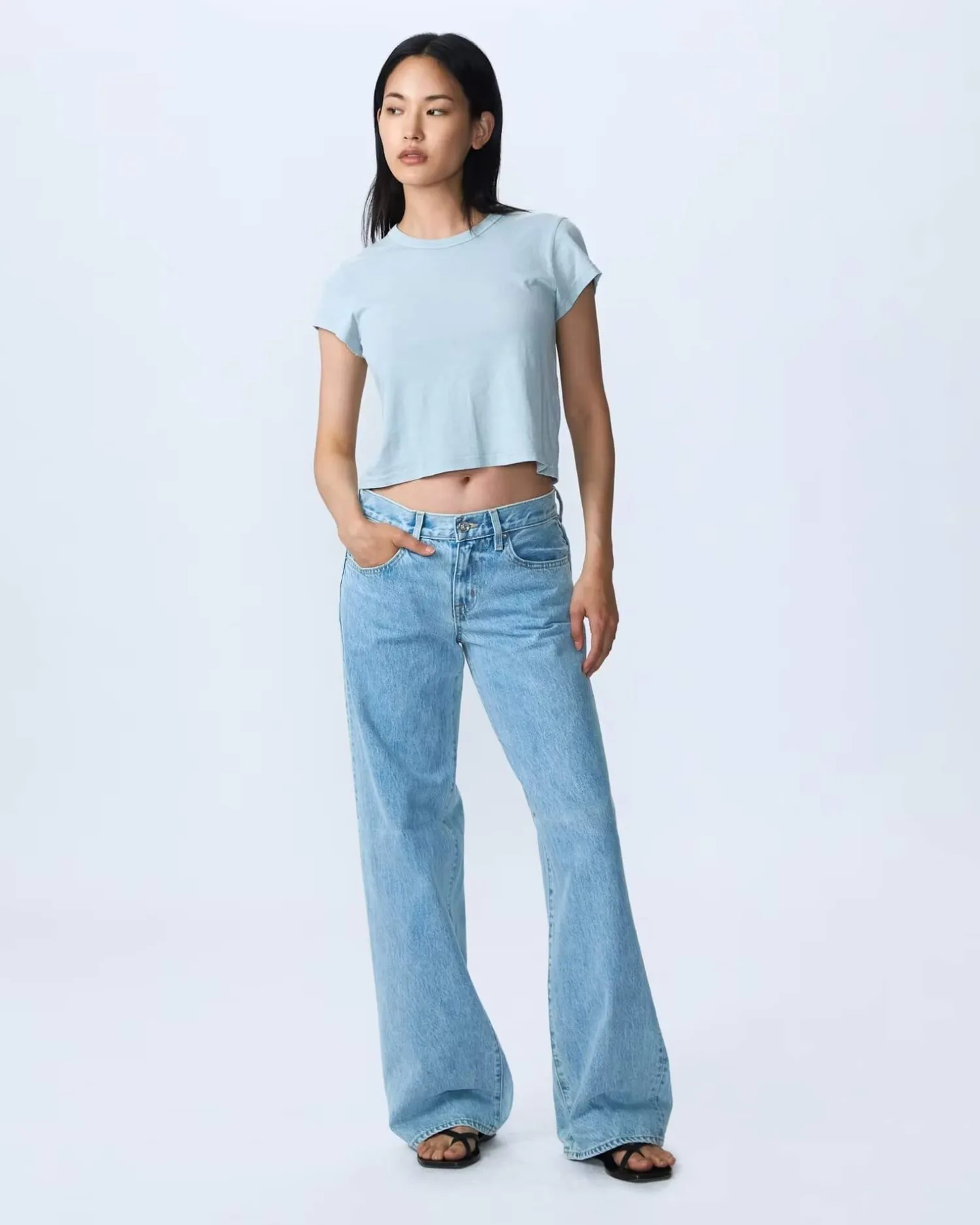 Sale SLVRLAKE MICA LOW RISE WIDE LEG JEAN