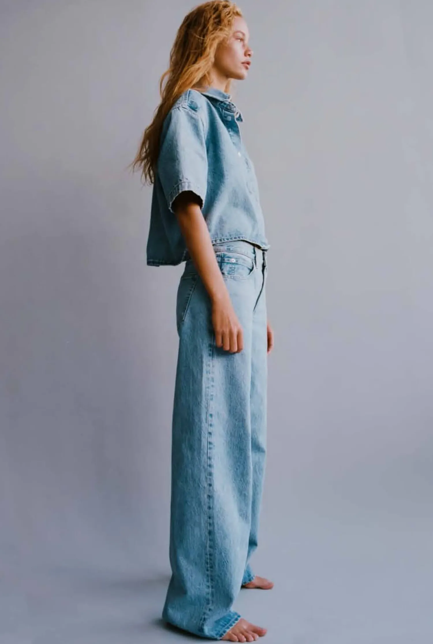 Sale SLVRLAKE MICA LOW RISE WIDE LEG JEAN