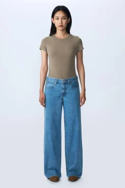Cheap SLVRLAKE MICA LOW RISE WIDE LEG JEAN