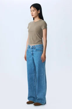 Cheap SLVRLAKE MICA LOW RISE WIDE LEG JEAN